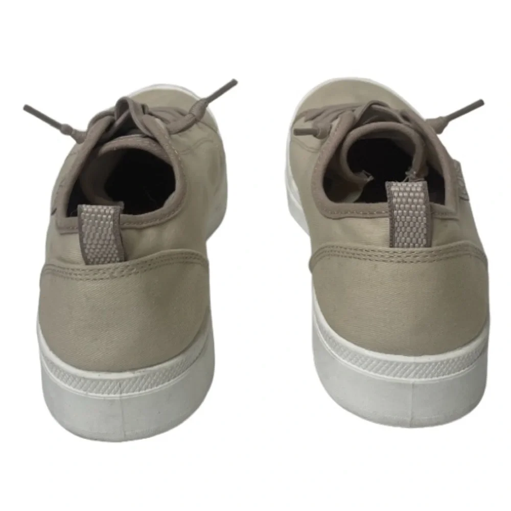 BOBS Sketchers Beyond Simply Earthy Tan Laced Slip On Canvas Sneakers Size 11